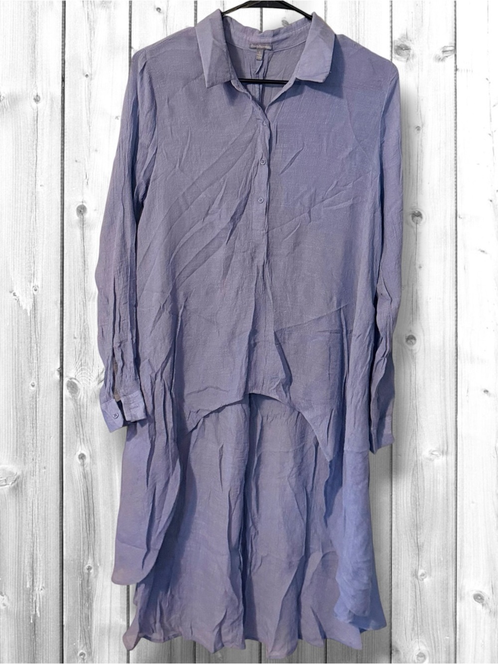 🌼Charlotte Russe pale blue Button-Front High-Low Blouse